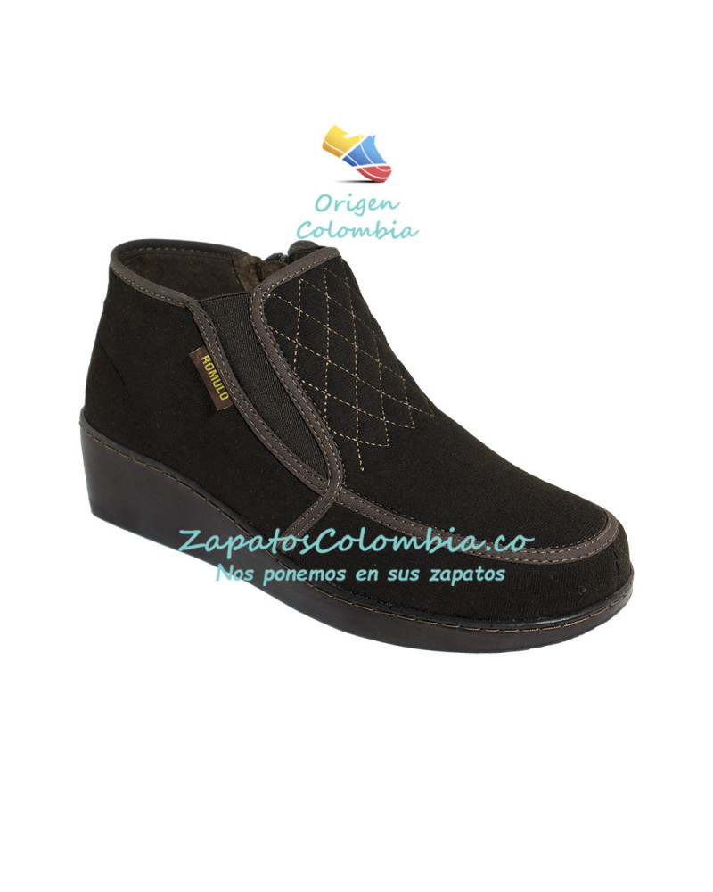 Suaves botines Romulo Dama, pies delicados, 0203-3509 Café