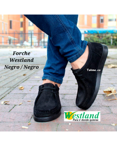 Zapatos Forche Abuelos Westland - Negro Negro Carnaza Unisex.