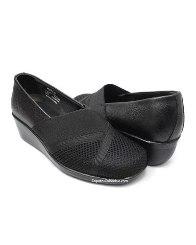 Suaves Dama, en Cuero y Malla, Negro 5574