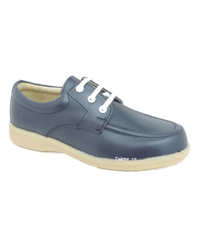 Colegiales Zapatos en Cuero Negro 0333 Olander- Raiders