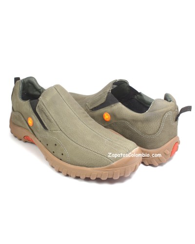 Zapato Lumberjack Trek, Verde 0979-3006. Suela Ergonómica en Caucho. Adhiere en terreno agreste, suave y flexible.