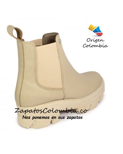 Botas de Moda para Mujeres 2520-1024 Beige