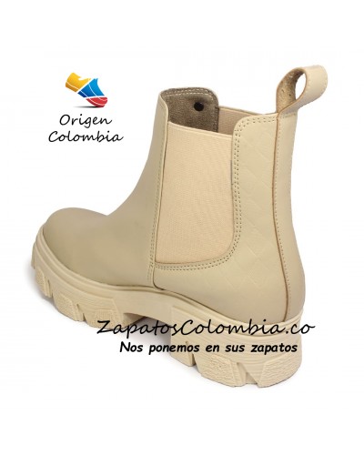 Botas de Moda para Mujeres 2520-1024 Beige