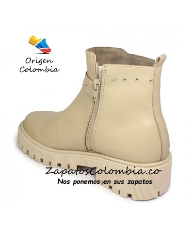 Botas de Moda para Mujeres 2529-1017 Beige