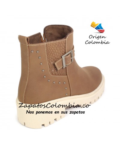 Botas de Moda para Mujeres 2529-1017 Café Claro