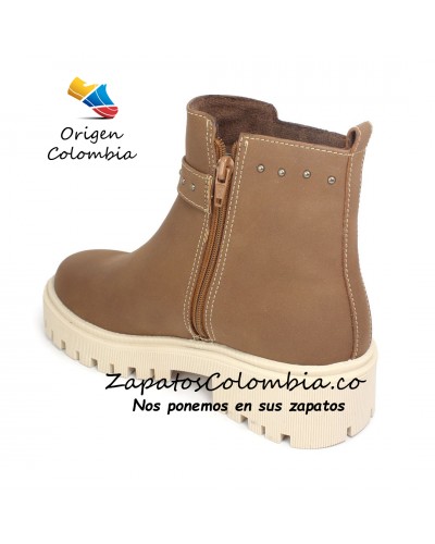 Botas de Moda para Mujeres 2529-1017 Café Claro