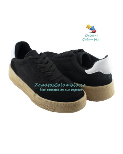 Tenis para Dama. Uso cotidiano de indumentaria informal o deportiva - 0402 Negro