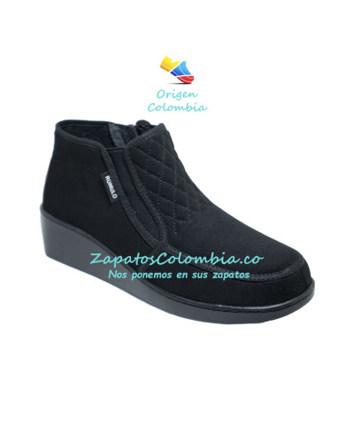 Calzado suave para Dama, especial para pies sensibles. Rómulo 0203-3509 Negro