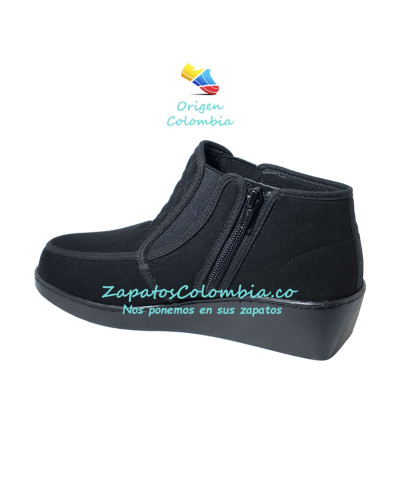 Calzado suave para Dama, especial para pies sensibles. Rómulo 0203-3509 Negro