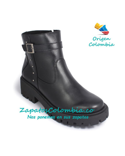 Bota de Moda, Modernas en Volumen para Dama, 2530-1005 Negro