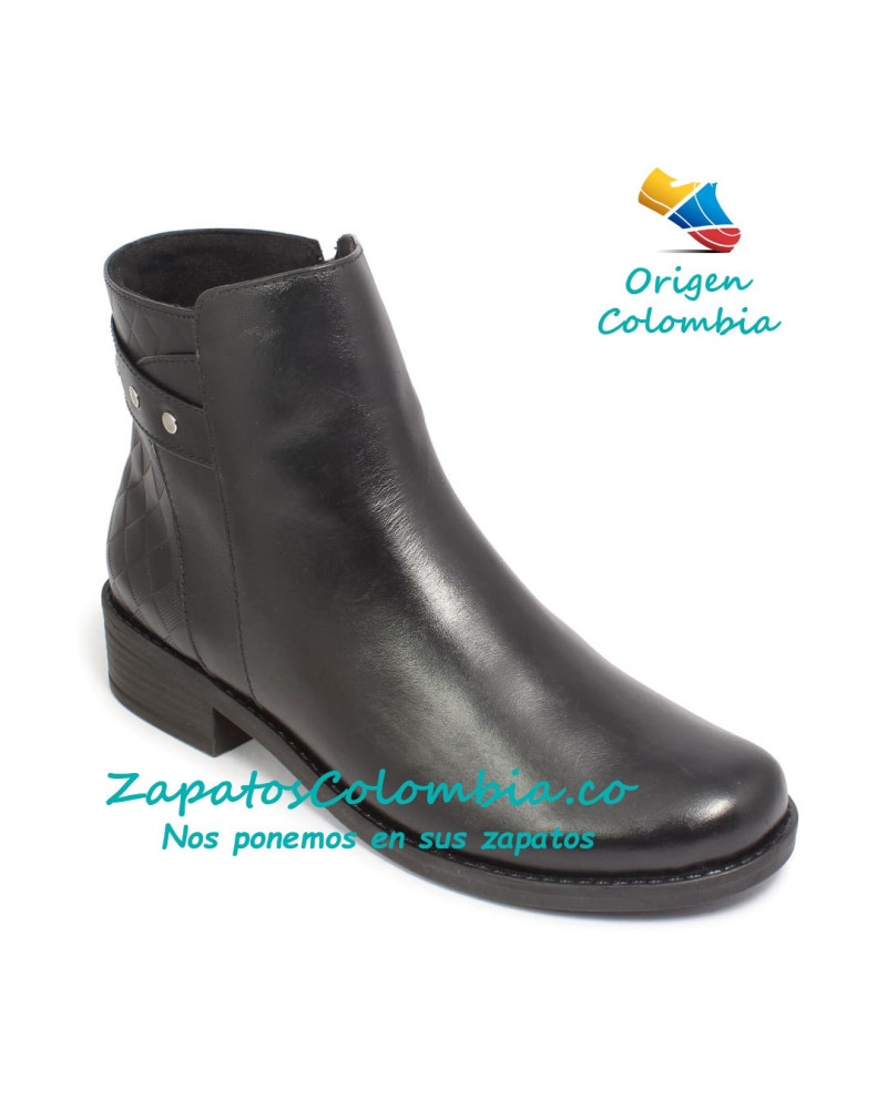 Bota Cuero para Dama, 2525-1026 Negro