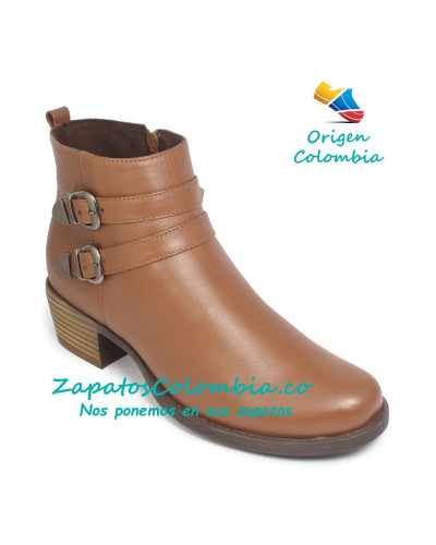 Bota en Cuero para Dama, 2523-0967 Miel