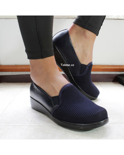 Zapatos Suaves Dama. Se Adaptan a sus pies, el alivio empieza al calzarlos. 6525 Azul