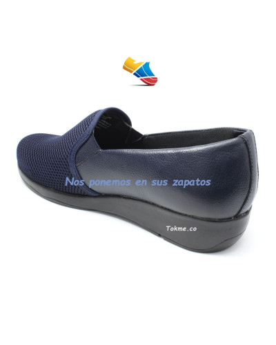 Zapatos Suaves Dama. Se Adaptan a sus pies, el alivio empieza al calzarlos. 6525 Azul