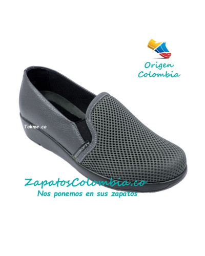 Calzado mocasín Dama, para sus pies que merecen mimos, cuidado que enamora. 6525 Gris