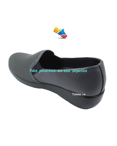 Calzado mocasín Dama, para sus pies que merecen mimos, cuidado que enamora. 6525 Gris