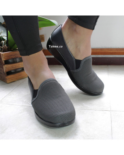 Calzado mocasín Dama, para sus pies que merecen mimos, cuidado que enamora. 6525 Gris