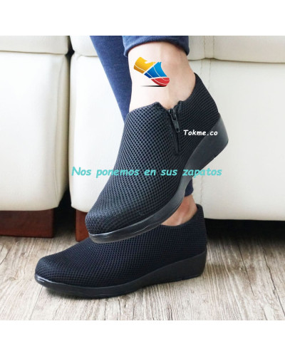 Botines Suave Dama. Comodidad poderosa, sus pies lo agradecerán... 6541 Negro