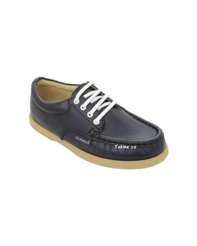 Colegiales Zapatos en Cuero Azul 0310 Olander- Raiders