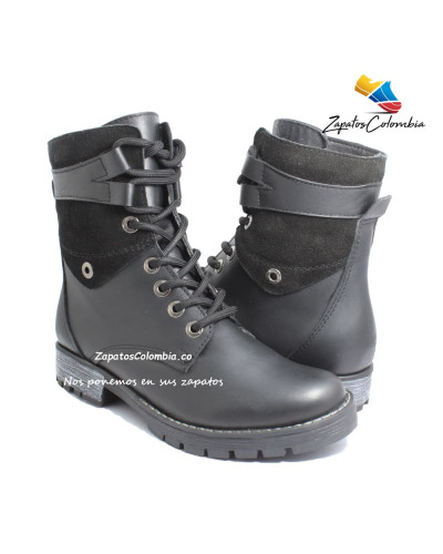 Botas en cuero para Dama. Horma original, es tallaje estándar colombiano