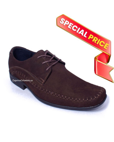 Zapato Casual Hombres, Nobuck Café Amarrar 1806 Oferta