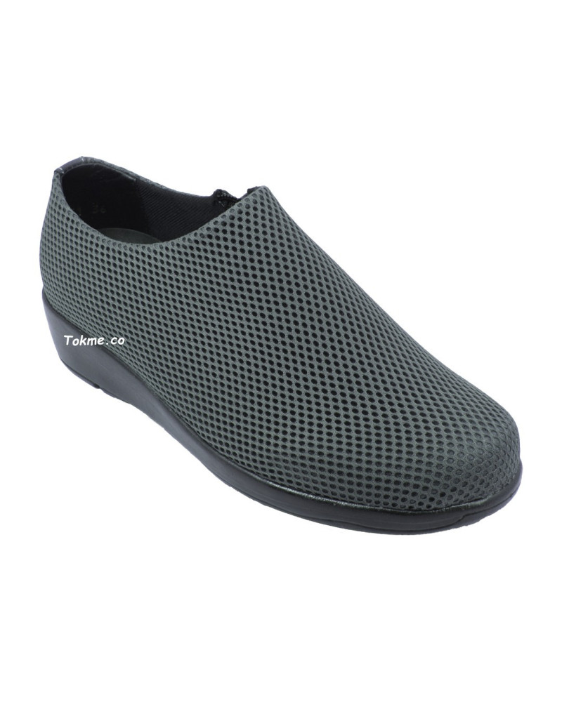 Calzado Suave para Dama, Gris en Malla. Botines Medisofty Modelo 6541.