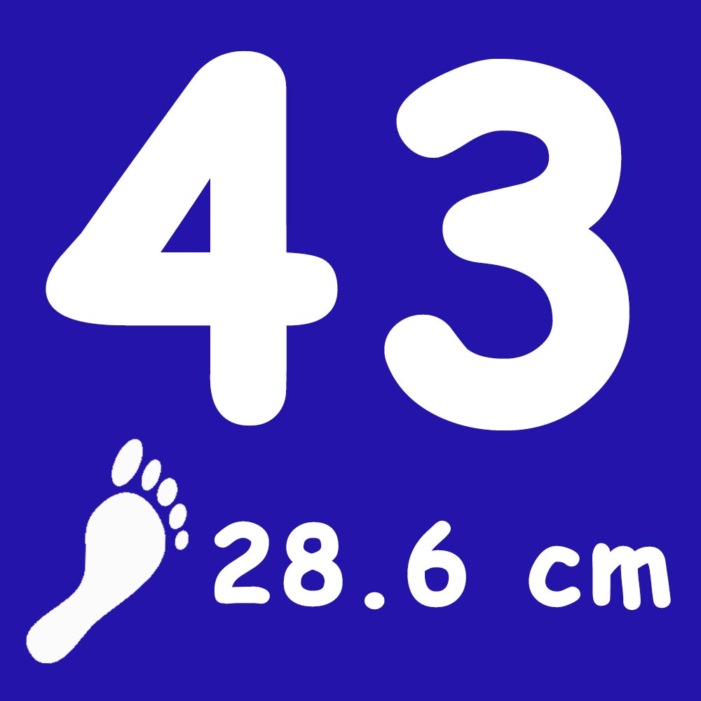Talla 43 medida en cm del pie